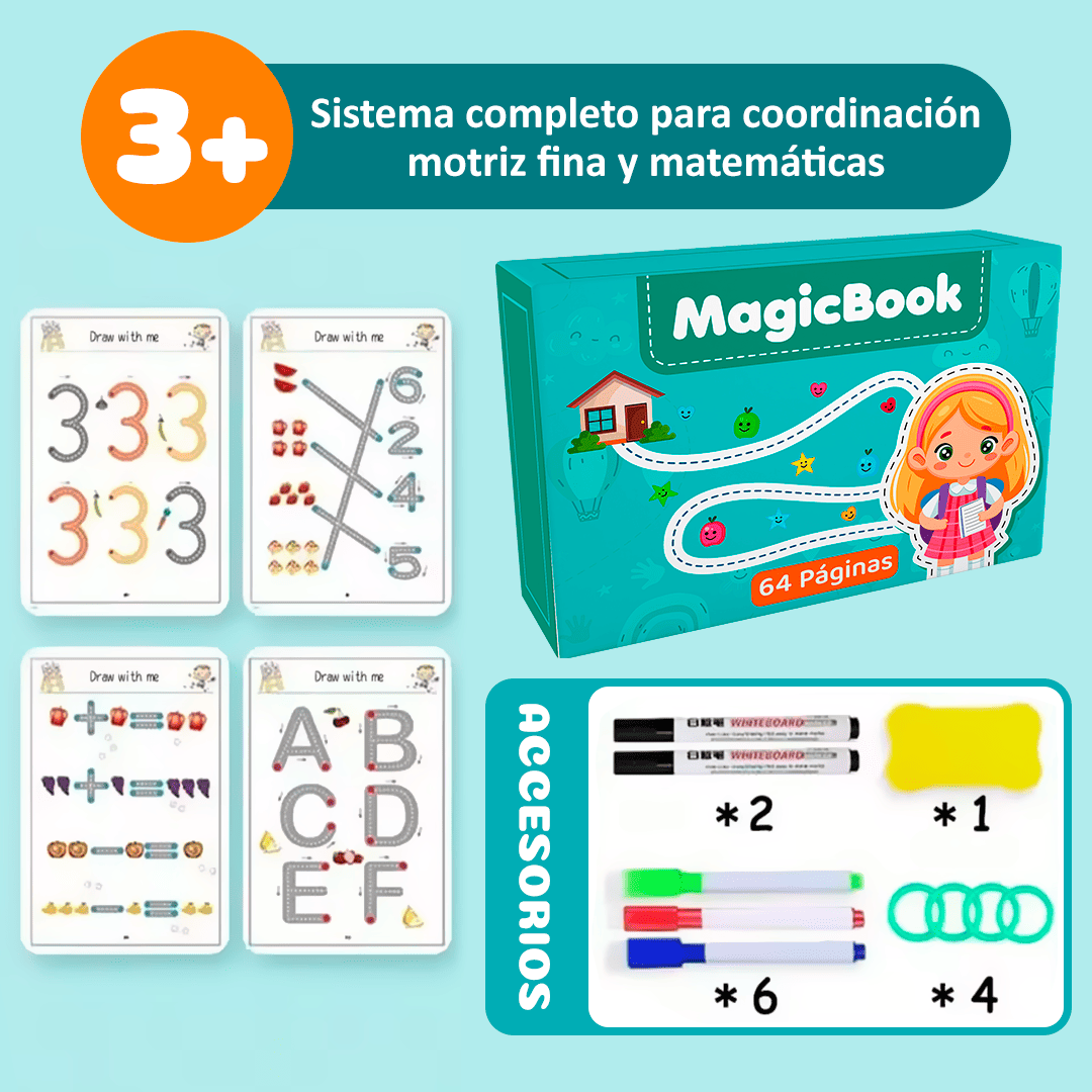 Cuaderno de caligrafía y dibujo infantil MagicBook