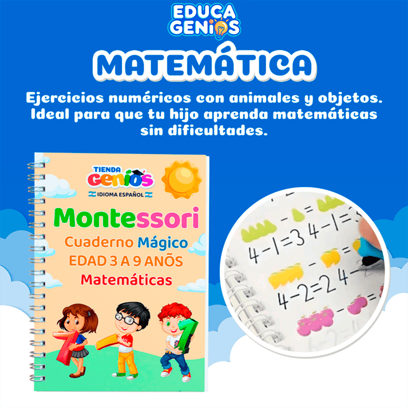 Pack de 4 Libros de Caligrafía Infantil con Bolígrafo Mágico