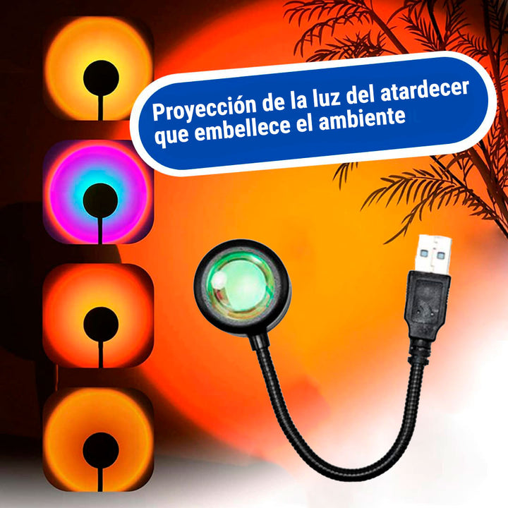 Lámpara Proyectora de Puesta de Sol USB