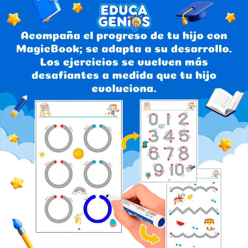 Cuaderno de caligrafía y dibujo infantil MagicBook